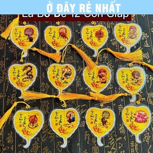 ⭐SẴN HÀNG⭐ (LÁ THẬT, TỰ NHIÊN) Lá Bồ Đề 12 Con Giáp In 2 Mặt, Mặt Trước Con Giáp -Mặt Sau Hình Phật Bản Mệnh
