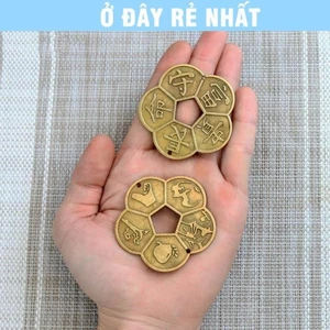 ⭐SẴN HÀNG⭐ Xu Hoa Mai , Hoa mai 5 cánh Xu phong thủy , Xu tài lộc , Xu may mắn