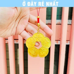 ⭐SẴN HÀNG⭐ Sỉ Dây treo Xu Hoa Mai , Hoa mai 5 cánh Xu phong thủy , Xu tài lộc , giá sỉ