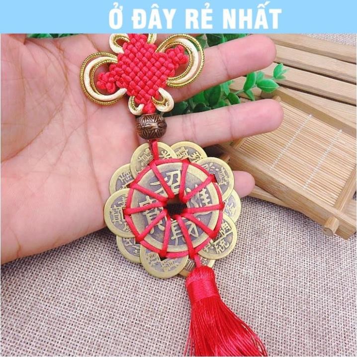 ⭐SẴN HÀNG⭐ Sỉ Dây Treo Xu Mai Hoa Thập Toàn, Dây Xu Hoa Mai 10 Cánh treo ô tô phong thủy #Maihoathaptoan