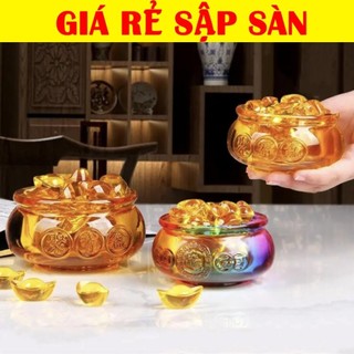 Thỏi Vàng Kim Nguyên Bảo Thủy Tinh Size Nhí 15mm - Thủy Tinh Trang Trí Phong Thủy