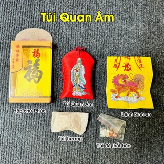 Túi Quan Âm Bồ Tát , Bình An May Mắn - Đã Gia Trì