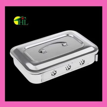 Hộp đựng dụng cụ y tế chất liệu Inox: Hộp Sản có lỗ, hộp sản không lỗ, hộp hấp dụng cụ hộp trung, hộp tiểu