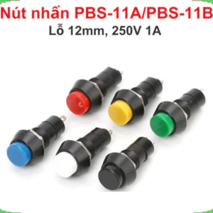Nút nhấn giữ PBS-11A/ nhấn nhả PBS-11B 12mm 2 chân 250V 3A
