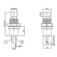Nút nhấn nhả (reset) PBS-110 7mm 2 chân 250V 1A