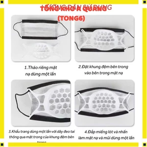Miếng đệm bên trong khẩu trang 3D – Hỗ trợ hô hấp, giảm kích ứng da và giữ hình dáng khẩu trang