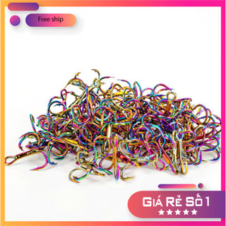 [Ưu Đãi] Bộ Lưỡi Câu 3 Tiêu TiTan Thép Carbon Nhiều Màu Sắc - Set 5 Lưỡi LC43 Chất Lượng Cao [SF2]