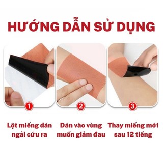 Miếng Dán Giảm Đau Nhiệt Ngải Cứu Vai Gáy Đau Lưng Đau Khớp | Miếng Dán Gừng Nóng Giữ Ấm 100 Miếng
