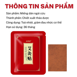 Miếng Dán Giảm Đau Nhiệt Ngải Cứu Vai Gáy Đau Lưng Đau Khớp | Miếng Dán Gừng Nóng Giữ Ấm 100 Miếng