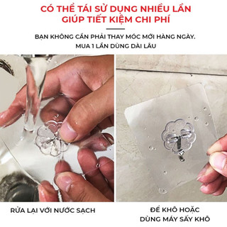 Móc Dán Tường Siêu Dính Chịu Lực Siêu Bền - Loại Keo Dày Siêu Chắc Chất Lượng Cao