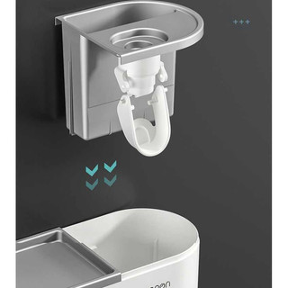 Bộ nhả kem đánh răng tự động Giá treo bàn chải đánh răng dán tường gạch men kèm cốc