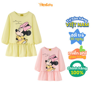 Đầm váy thun dài tay Minnie bé gái Rabity 551.002