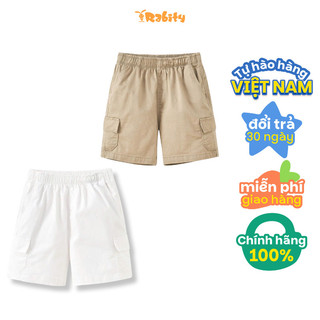 Quần short kaki lưng chun túi hộp Spider-Man Marvel bé trai Rabity 930.008