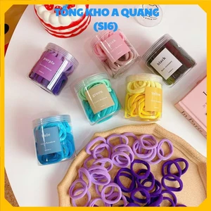 Hộp Dây Chun Cột Tóc Co Giãn Đàn Hồi,Lọ Dây Cột Tóc Cho Bé Thời Trang - SET DÂY CHUN BUỘC TÓC NHIỀU MÀU CHO BÉ