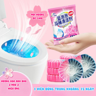 Viên thả bồn cầu diệt khuẩn thơm mát hương hoa tẩy sạch mảng bám khử mùi toilet thơm lâu nhà vệ sinh