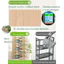 Bamboo Living Mall Tủ quần áo gỗ tre có móc treo Kệ để đồ có ngăn kéo Vintage decor Ba lựa chọn