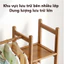 Bamboo Living Mall Tủ quần áo gỗ tre có móc treo Kệ để đồ có ngăn kéo Vintage decor Ba lựa chọn