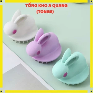 Lược Tắm Gội Cho Bé Silicone Hình Thỏ – Chống Trượt, Êm Ái Cho Mái Tóc Mềm Mại