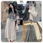 Quần ống rộng chất thô linen thiết kế viền bèo gấu 2 màu