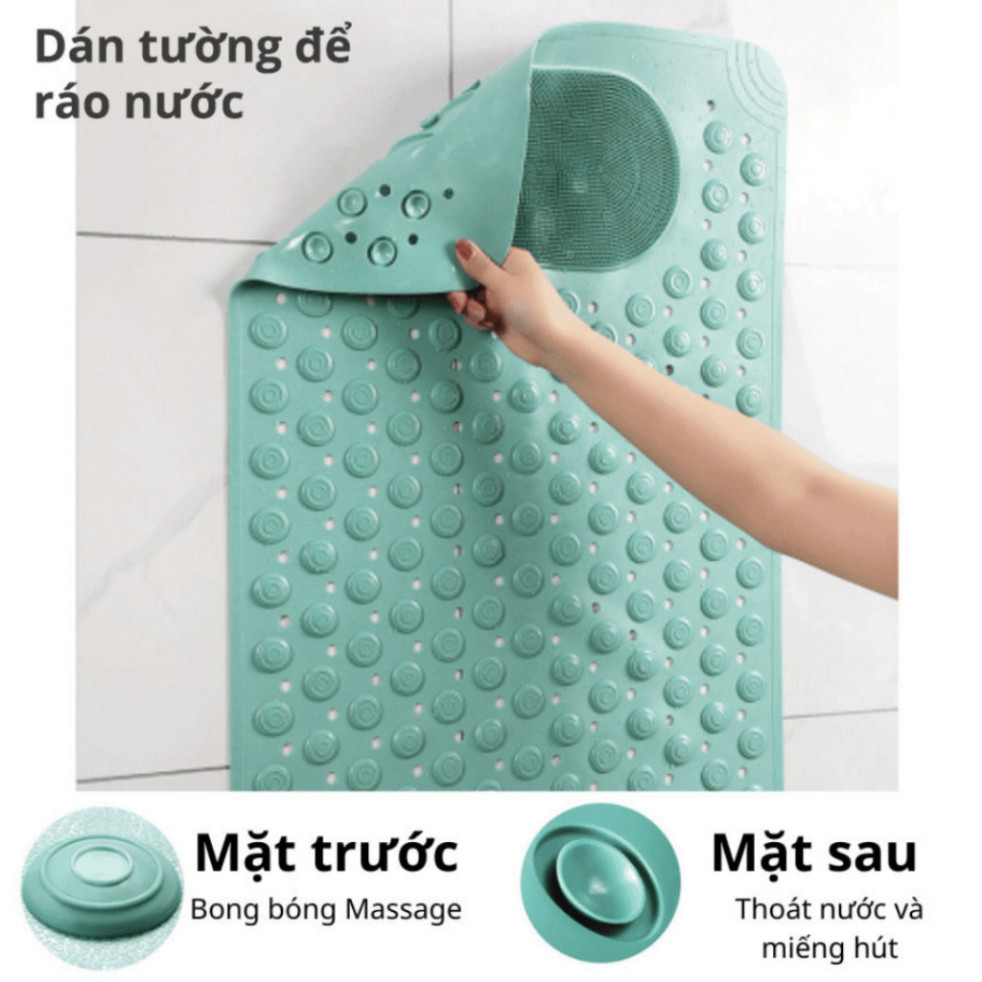 .Thảm Nhà Tắm Chống Trượt Massage Chân Chất Liệu TPE + PVC, Thảm Lót Sàn Có Gai Mát Xa Chà Chân