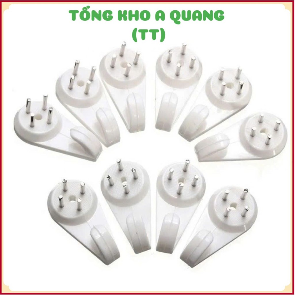 [COMBO 10] MÓC ĐINH ĐÓNG TƯỜNG TREO VẬT DỤNG GIA ĐÌNH - Set Móc Đinh Đóng Tường Chịu Lực 10kg,Vỉ 2 Móc Đinh Tiện Lợi