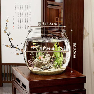 Bể Cá Nhựa Trong Suốt Bể Cá Tròn Size Lớn Chống Va Đập Trang Trí Phòng Khách, Văn Phòng Ngói House - BCN01