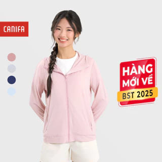 Áo chống nắng nữ 2025 CANIFA dài tay có mũ dáng vừa vải mát lạnh 6OT25S003