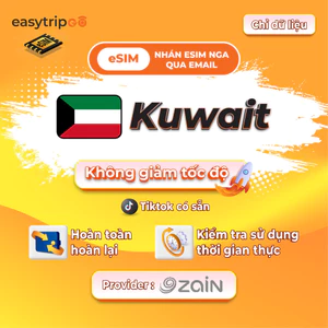 Easytripgo Kuwait esim Dữ liệu roaming không giới hạn | 3-10GB 3-30GB | Dữ liệu du lịch tốc độ cao