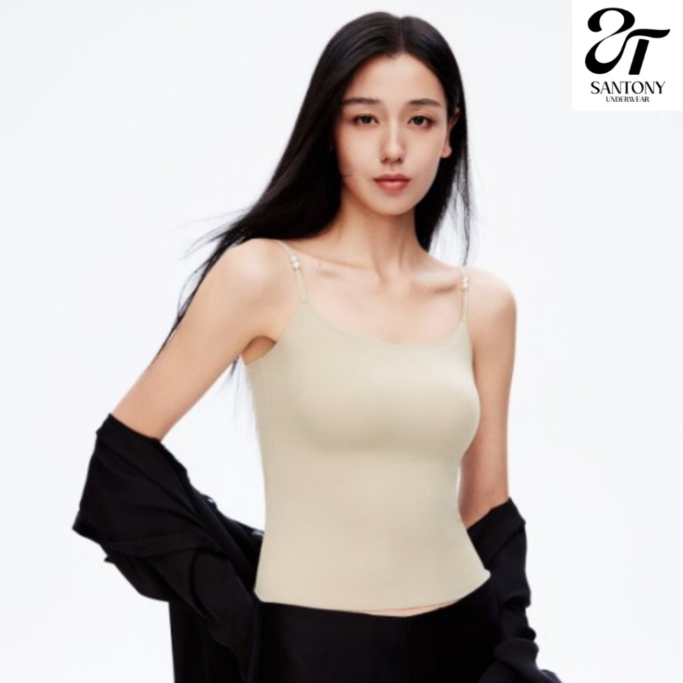 Áo Hai Dây Mặc Đi Biển Santony 5602 - Kèm Bra Mát Lạnh Dây Ngọc Trai PIER N°5