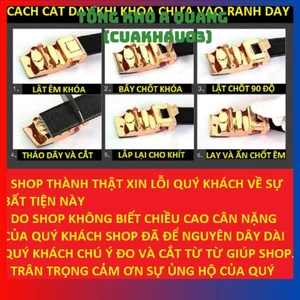 Thắt Lưng Nam, Dây Thắt Lưng, Thắt Lưng Da Nam Hàng Hiệu Khóa Cài, Dây Nịt Nam Da Bò 100% Chính Hãng Mạ Vàng