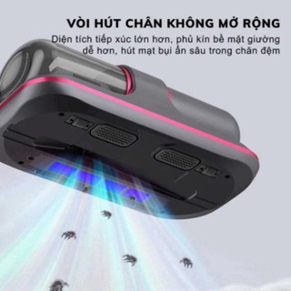 Máy Hút Bụi Giường Nệm, Máy Hút Bụi Mini Cầm Tay Tích Điện UV Diệt Khuẩn