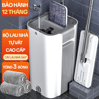 Bộ Cây Lau Nhà,Thùng Lau Nhà Tự Vắt Thông Minh, Chổi Lau Nhà Xoay 360 Độ, Lau Sàn Làm Sạch