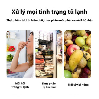Hộp Khử Mùi Tủ Lạnh Than Hoạt Tính Hộp Diệt Khuẩn 99%, Đánh Bay Mùi Hôi Khó Chịu