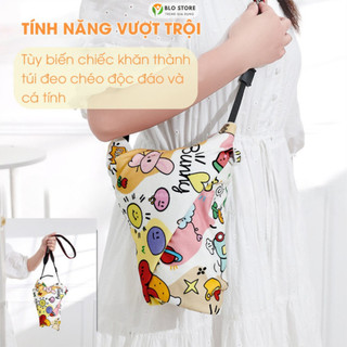 Khăn Ma Thuật Tự Dính Túi Vải Xếp Magic Đựng Mỹ Phẩm, Lens Máy Ảnh, Đồ Make Up, Laptop Gấp Gọn Life Plus - KMT01