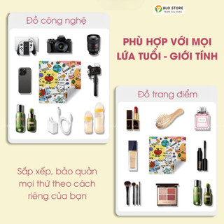 Khăn Ma Thuật Tự Dính Túi Vải Xếp Magic Đựng Mỹ Phẩm, Lens Máy Ảnh, Đồ Make Up, Laptop Gấp Gọn Life Plus - KMT01