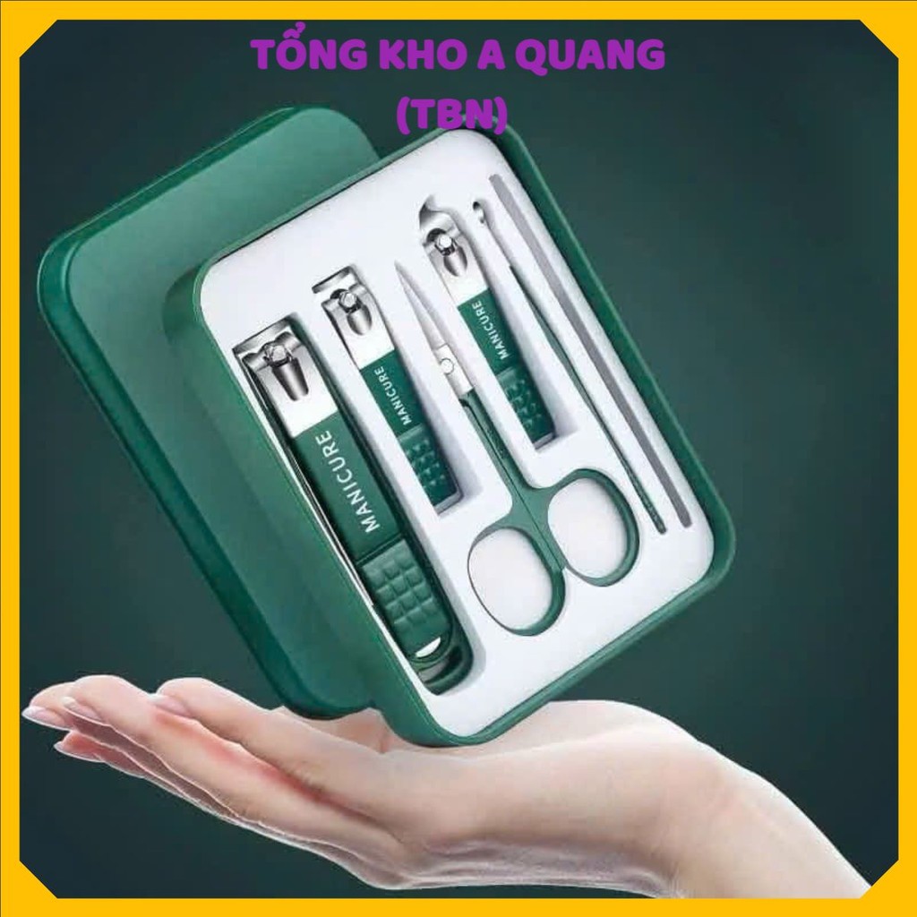 Dụng Cụ Bấm Móng Kèm Hộp Đựng, Bộ Cắt Bấm Dũa Móng Tay Móng Chân, BỘ BẤM MÓNG 6 MÓN - MÃ:MONG774