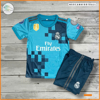 Bộ Quần Áo Bóng Đá Real Madrid Dành Cho Trẻ Em Màu Xanh – Ronaldo 7 – Chất Liệu Cao Cấp, Thiết Kế Độc Lập