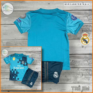 Bộ Quần Áo Bóng Đá Real Madrid Dành Cho Trẻ Em Màu Xanh – Ronaldo 7 – Chất Liệu Cao Cấp, Thiết Kế Độc Lập