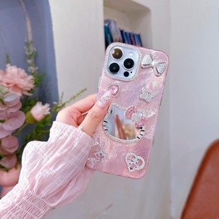 [GNKTG03] Ốp lưng iphone GIẤY NHĂN KIM TUYẾN Gương 7plus/xsmax/11/12/13/14/15/16/17/pro/plus/promax(Ốp Stick Hồng) RABBI