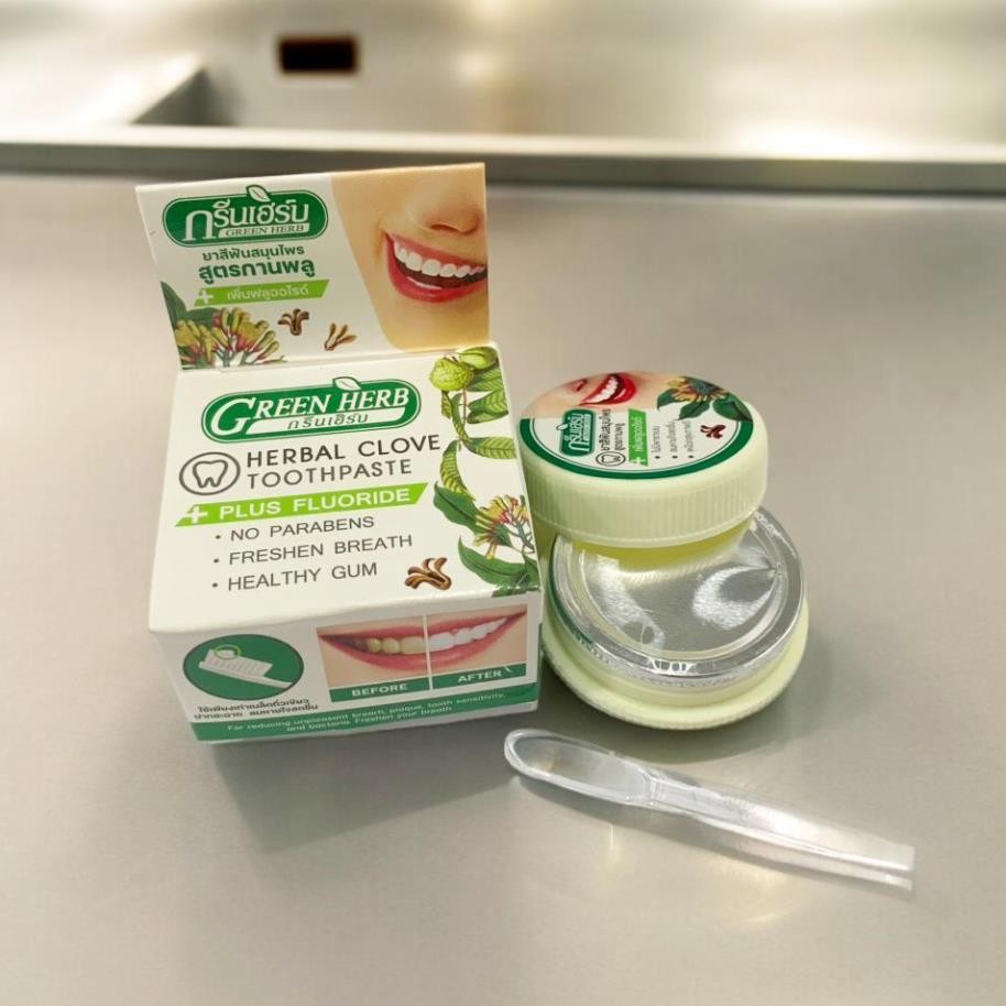 Kem Tẩy Trắng Răng Green Herb Thái Lan Chính Hãng - Tặng Bàn Chải