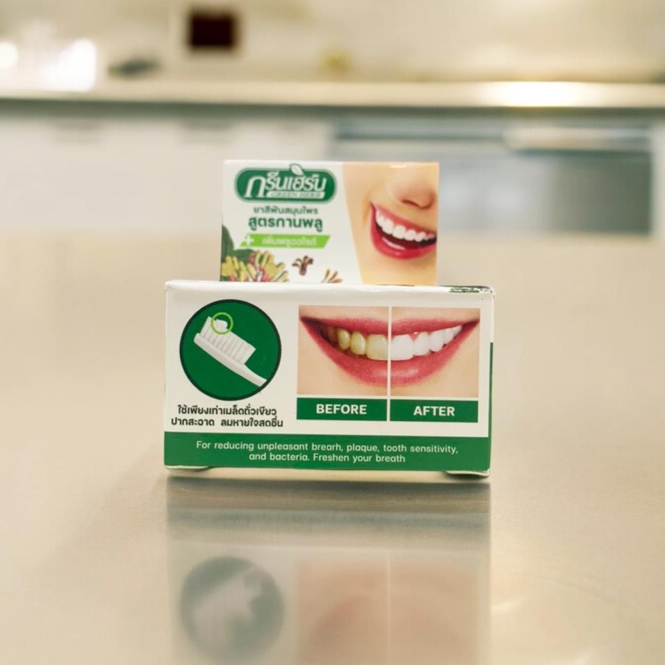Kem Tẩy Trắng Răng Green Herb Thái Lan Chính Hãng - Tặng Bàn Chải