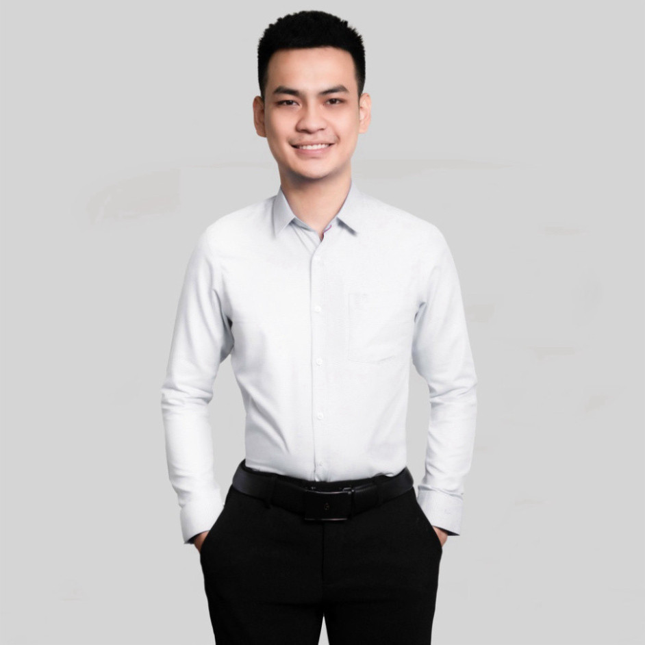 Áo sơ mi dài tay nam Thái Hoà 993 chất liệu sợi tre trơn thiết kế công sở hai màu xanh trắng | BigBuy360 - bigbuy360.vn