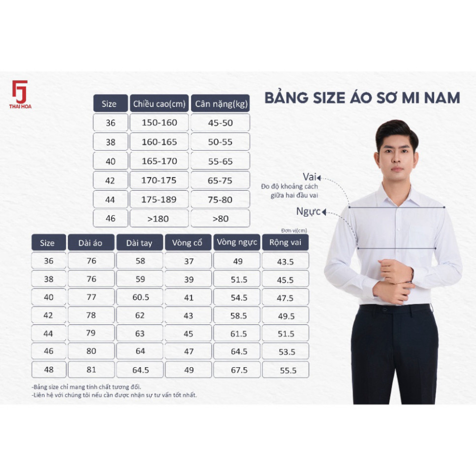 Áo sơ mi dài tay nam Thái Hoà 993 chất liệu sợi tre trơn thiết kế công sở hai màu xanh trắng | BigBuy360 - bigbuy360.vn