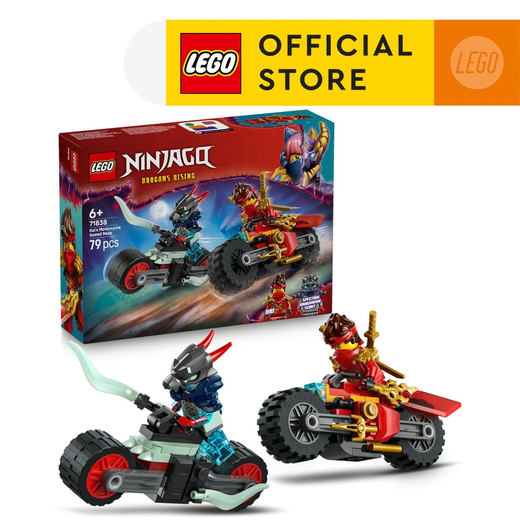 LEGO NINJAGO 71838 Đồ Chơi Lắp Ráp Bộ Đôi Xe Đua Tốc Độ Của Kai (79 chi ...