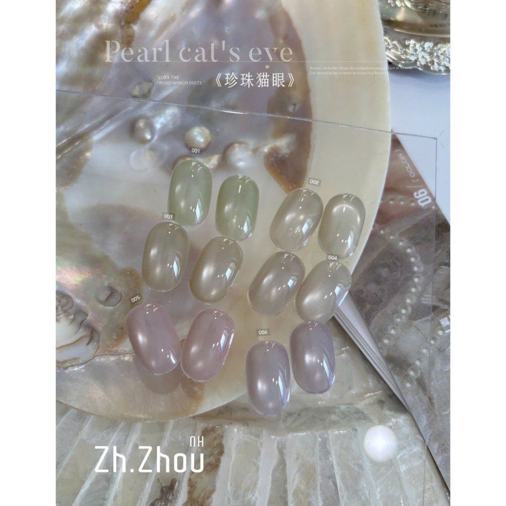 Sơn mắt mèo ánh nước , sơn mắt mèo nước cao cấp zhou, mắt mèo màu nude cao cấp tặng kèm bảng màu