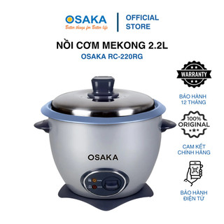 Nồi Cơm Điện OSAKA RC-220R 2.2L – Lòng Nồi Tráng Men, Công Suất 900W – Nấu Cơm, Cháo, Bánh