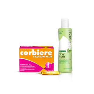 Bộ 1 DDVS phụ nữ Lactacyd Odor Fresh 250ml + 1 Thực phẩm bảo vệ sức khỏe Corbiere Calcium Plus Mới