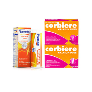 Bộ 1 Thực phẩm bảo vệ sức khỏe Pharmaton Energy Fizzi + 2 Thực phẩm bảo vệ sức khỏe Corbiere Calcium Plus Mới