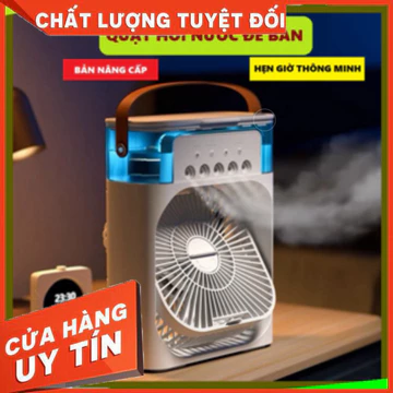 Quạt điều hòa hơi nước mini máy lạnh mini 3 Chế Độ Tích Hợp Led, Sạc USB Để Bàn Tiện Dụng