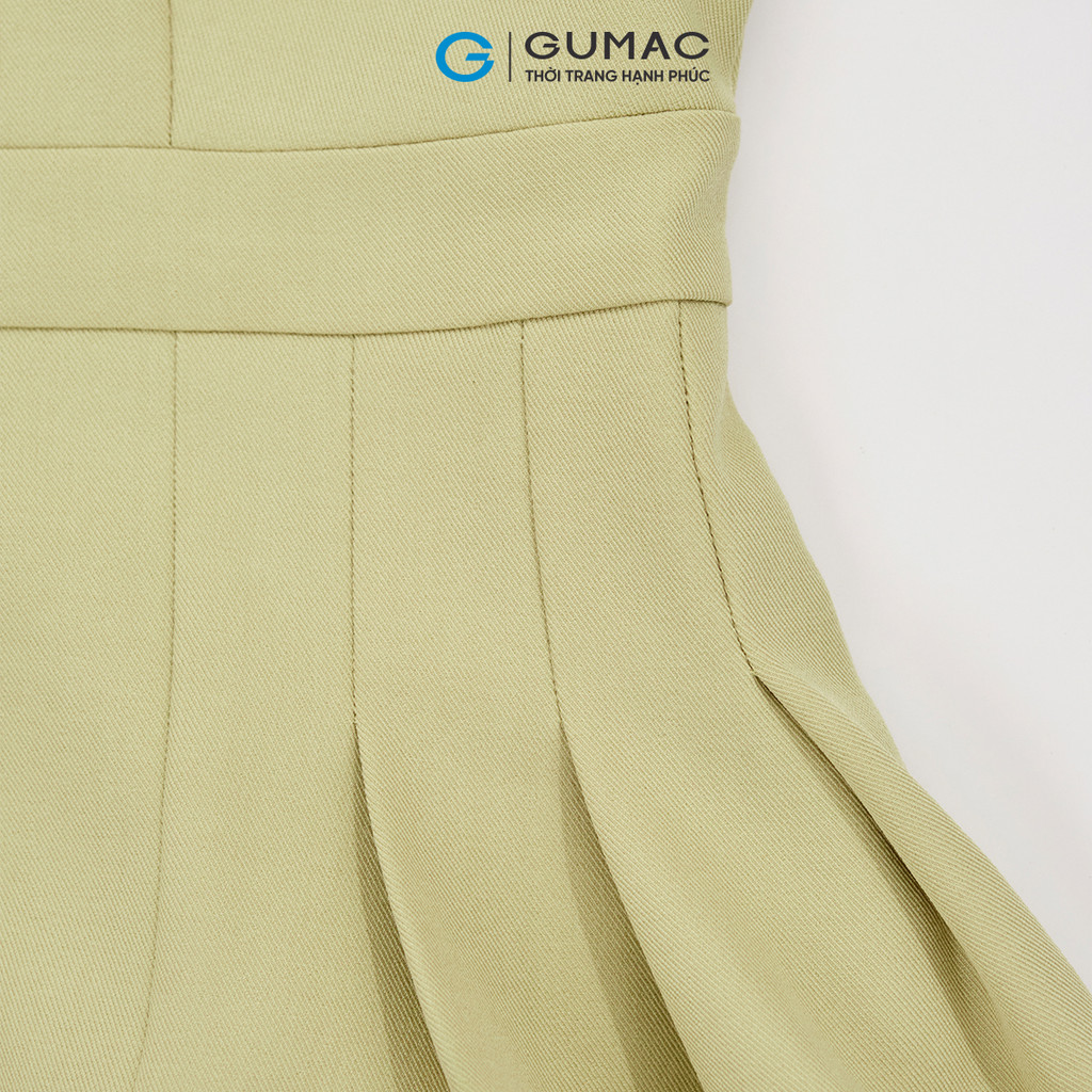 Đầm Nữ GUMAC Form A Thanh Lịch Cổ V Cách Điệu Phối Màu Thanh Lịch DF08005